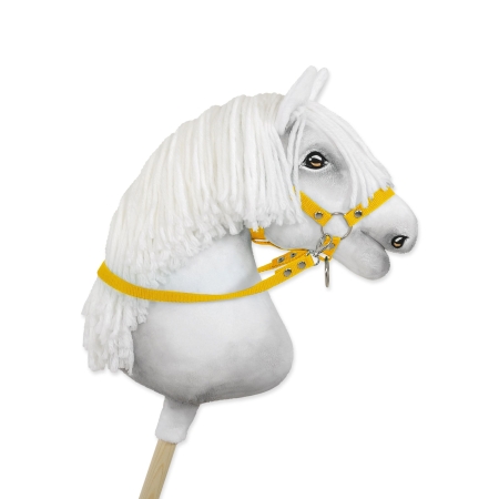 Hobby Horse Gurtbandzügel für Pferdehalfter - gelb