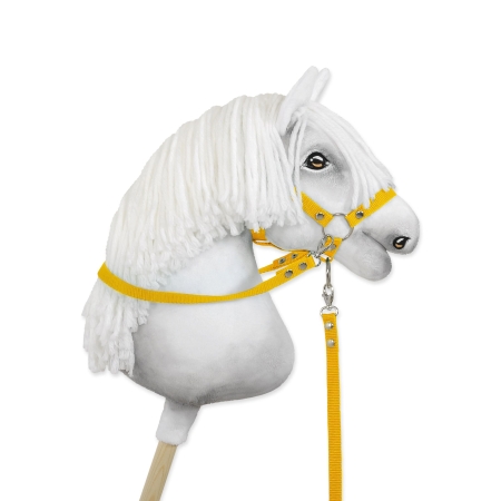 Hobby Horse Gurtbandzügel für Pferdehalfter - gelb